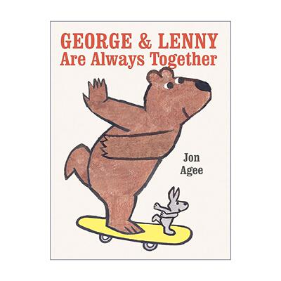 英文原版 George and Lenny Are Always Together 乔治和莱尼总是在一起 看 书中间有堵墙作者乔恩·艾吉 儿童精装绘本 英文版