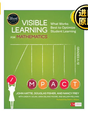 英文原版 Visible Learning for Mathematics, Grades K-12 数学可视化学习 K-12年级阶段