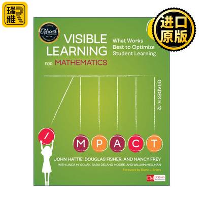 英文原版 Visible Learning for Mathematics, Grades K-12 数学可视化学习 K-12年级阶段