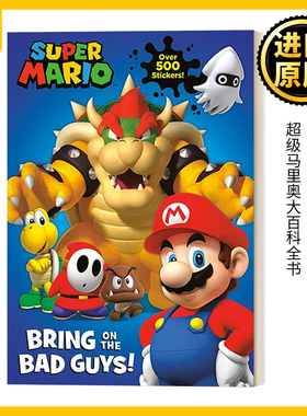 Super Mario: Bring on the Bad Guys! (Nintendo) 超级马里奥：让坏人上场（任天堂） 5-9岁儿童贴纸活动书 Courtney Carbone