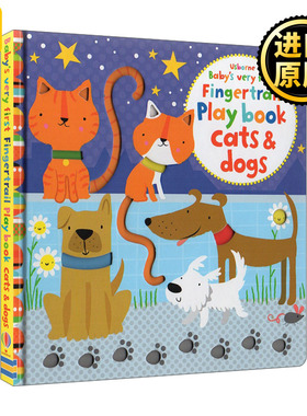 英文原版 Baby's very first Fingertrail Playbook cats & dogs