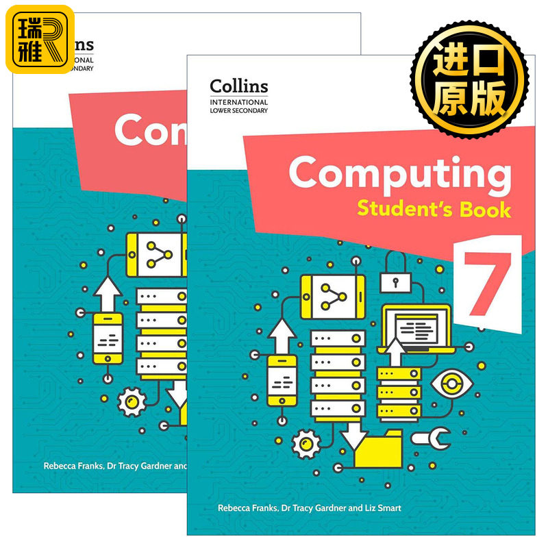英文原版 Collins International Lower Secondary Computing 柯林斯国际初中计算机科学学生用书7+练习册2册 英文版 进口原版书籍