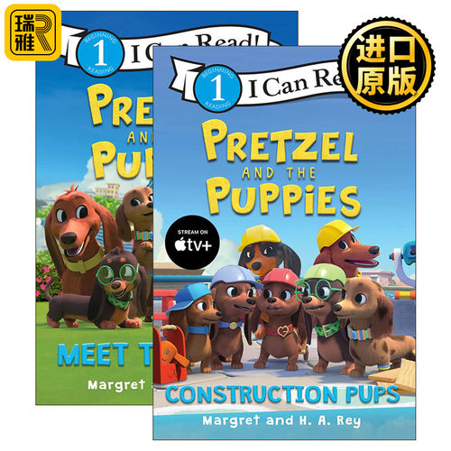 Pretzel and the Puppies Pups 腊肠狗2册 I Can Read level 1分级阅读