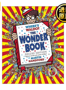 Where's Waldo? The Wonder Book: Deluxe Edition 沃尔多在哪里? 神奇的书 精装豪华版 儿童互动活动游戏绘本 Martin Handford
