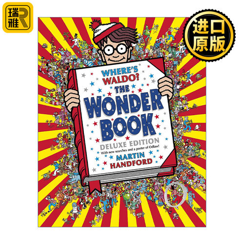 Where's Waldo? The Wonder Book: Deluxe Edition 沃尔多在哪里? 神奇的书 精装豪华版 儿童互动活动游戏绘本 Martin Handford