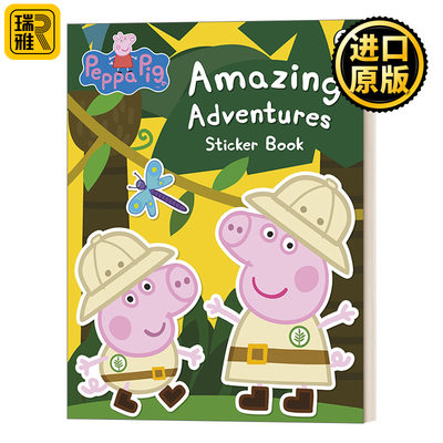 英文原版 Peppa Pig Amazing Adventures Sticker Book 小猪佩奇大冒险贴纸书 英文版 Ladybird 进口英语原版书籍