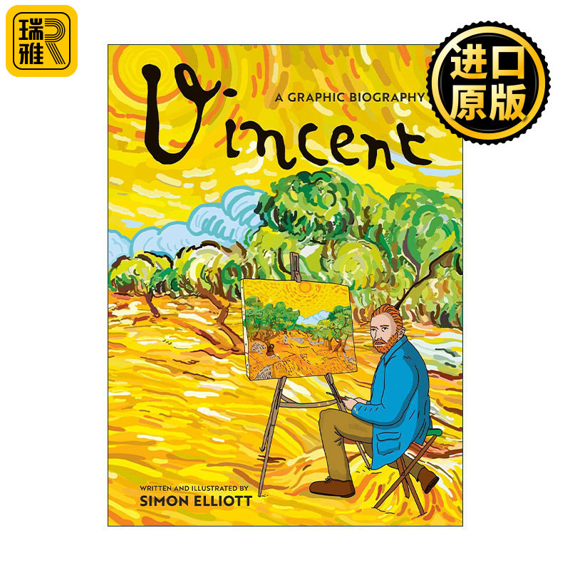 英文原版 Vincent A Graphic Biography 画家梵高 图像小说人物传记精装 英文版 进口英语原版书籍