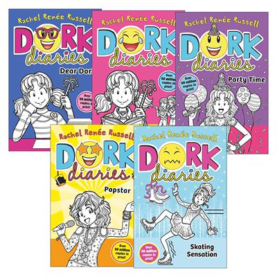 英文原版 Dork Diaries 怪诞少女系列1-5册 派对时间 流行歌手 冰上炫技 英文版 进口英语原版书籍