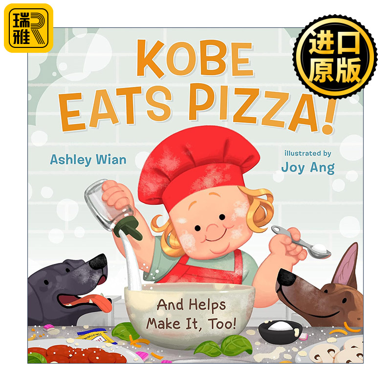 英文原版 Kobe Eats Pizza 戈比吃披萨 精装绘本 英文版 进口英语原版书籍