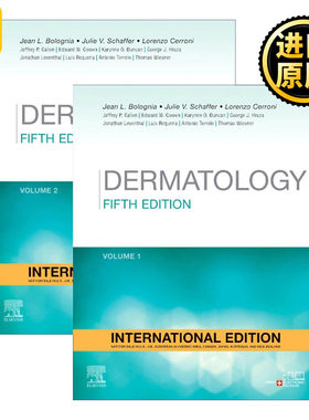 英文原版 Dermatology 5th Edition 皮肤病学综合指南 两册套装 第五版 Jean L. Bolognia等 英文版 进口英语原版书籍