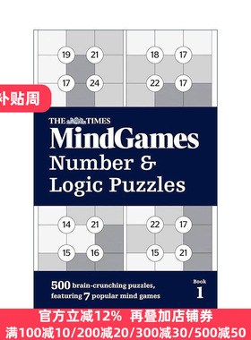 英文原版 The Times MindGames Number and Logic Puzzles Book 1 泰晤士报 头脑游戏系列数字与逻辑谜题书1 进口英语原版书籍