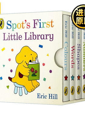 英文原版 Spot's First Little Library 小玻的小小图书馆 儿童启蒙手掌纸板书四册 英文版 进口英语原版书籍