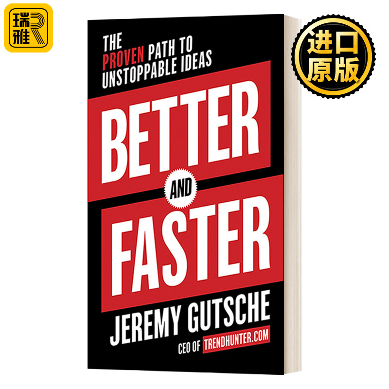 Better and Faster 狩猎式创新 如何让你的创新思想源源不断 精装 Jeremy Gutsche 书籍/杂志/报纸 管理类原版书 原图主图