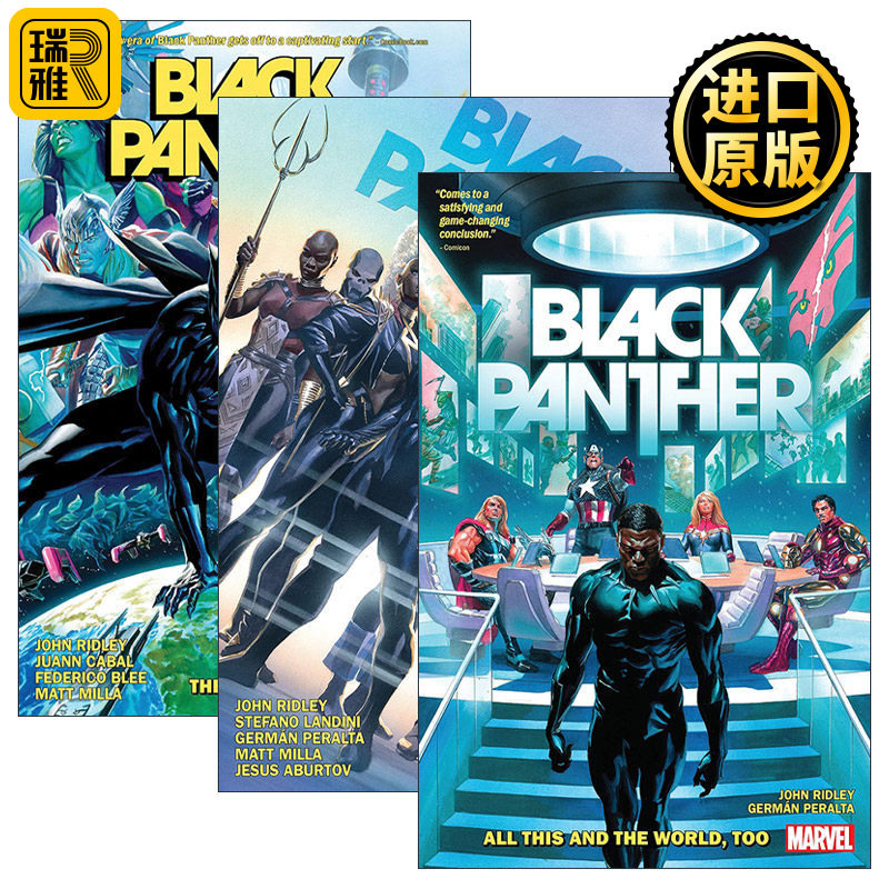 正版 Black Panther By John Ridley系列黑豹3册套装 英文原版 进口英语书籍