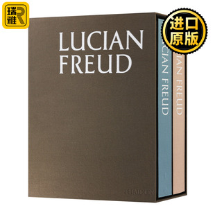画册 两卷套盒装 精装 现货Lucian 英文原版 弗洛伊德作品集 大开本 Freud