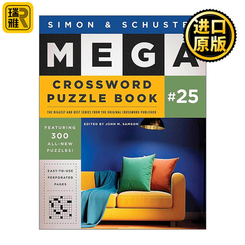 英文原版 Simon & Schuster Mega Crossword Puzzle Book #25 西蒙与舒斯特 超级纵横字谜集25 英文版 进口英语原版书籍