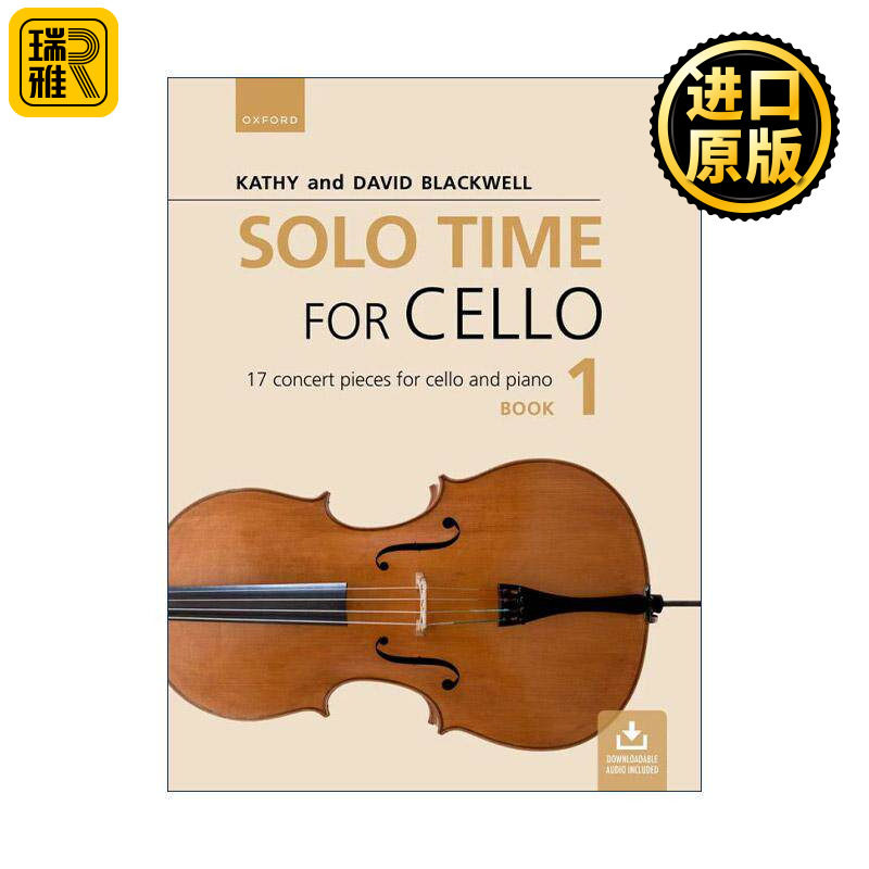 英文原版 Solo Time for Cello Book 1 牛津大提琴时光 中高阶独奏练习1 演奏会曲目 ABRSM英皇考级大提琴教材 进口英语原版书籍
