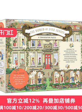 英文原版 The World of Jane Austen A Conversation Puzzle 简·奥斯汀的世界 500块拼图 小说中人物对话集 进口英语原版书籍