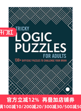 英文原版 Tricky Logic Puzzles for Adults 棘手的成年人逻辑谜题 130多个难题挑战你的大脑 数独 珍珠 英文版 进口英语原版书籍