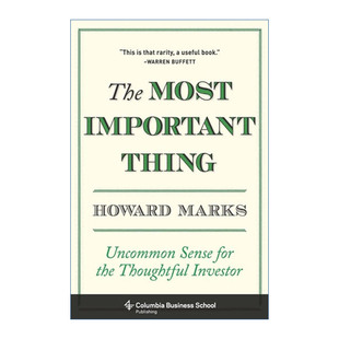 英文原版 The Most Important Thing 投资最重要的事 霍华德·马克斯Howard Marks 精装 英文版 进口英语原版书籍