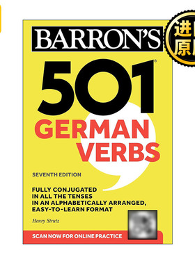 原版 501 German Verbs 501个德语动词 第7版 进口原版书籍