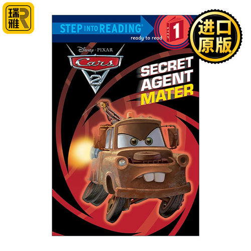 英文原版 Step into Reading 1 Secret Agent Mater Disney Pixar Cars 2 秘密特工 迪士尼 皮克斯 赛车总动员2 同名电影改编