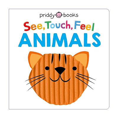 英文原版 See Touch Feel Animals 触摸纸板书 动物 英文版 进口英语原版书籍