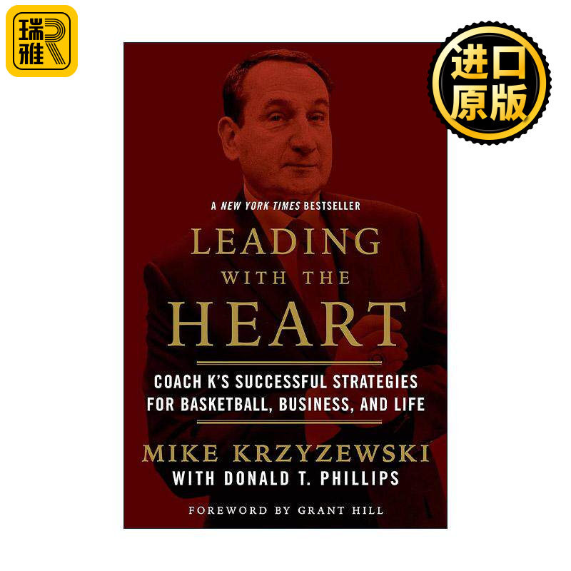 英文原版 Leading with the Heart 领导 带人更要带心 K教练教你打造团队 迈克·沙舍夫斯基 英文版 进口英语原版书籍