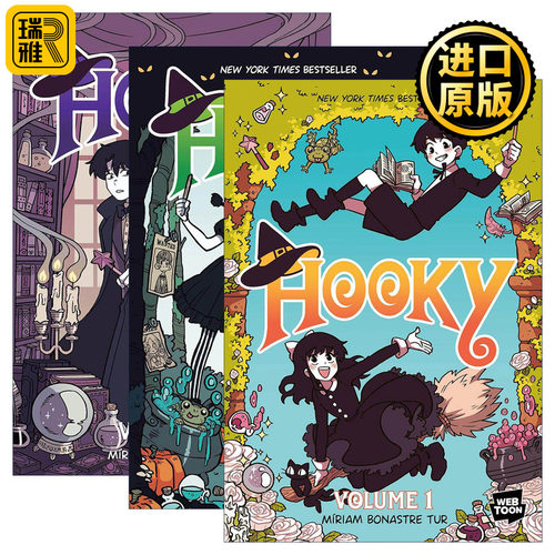 英文原版 Hooky 双胞胎兄妹的奇幻冒险系列1-3册 全彩漫画 英文版 进口英语原版书籍