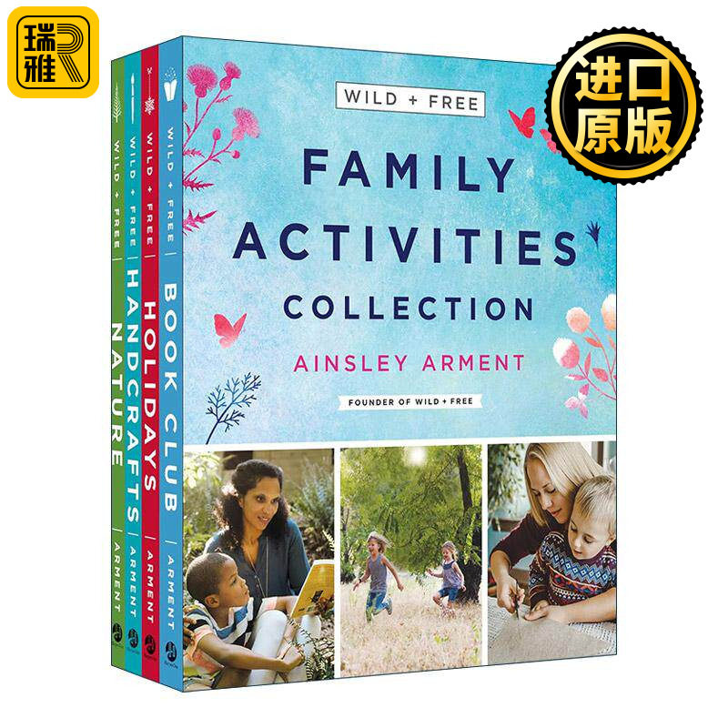 英文原版 Wild and Free Family Activities Collection 野性与自由的呼唤4册盒装 孩子教育 诺提勒斯图书奖 进口英语原版书籍