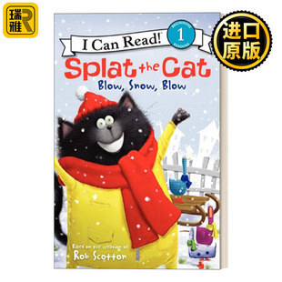 Read 1分级阅读 Cat 啪嗒猫过圣诞节 Snow the Blow Level 英文原版 Can Splat
