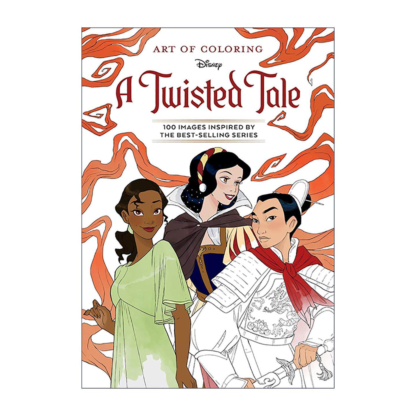 英文原版 Art of Coloring A Twisted Tale 着色的艺术 迪士尼反转故事 花木兰 白雪公主 填色涂色书休闲减压绘画 英文版