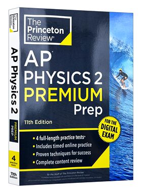 英文原版 Princeton Review AP Physics 2 Premium Prep 普林斯顿评论AP物理2 增值版 含线上题库 2026 第11版 进口英语原版书籍