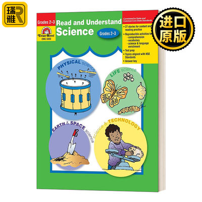 阅读与理解系列 科学 二三年级 英文原版 Evan-Moor Read and Understand Sicence Grade 2-3 美国加州小学英语教辅教材evanmoor