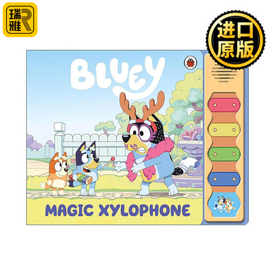 英文原版 Bluey Magic Xylophone Sound Book 小蓝狗布鲁伊 魔法木琴发声书 纸板书 英文版 进口英语原版书籍