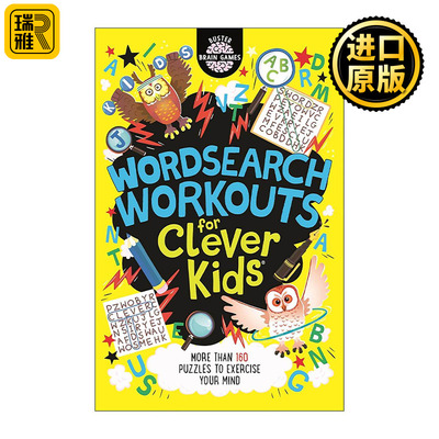 英文原版 Wordsearch Workouts for Clever Kids 智慧小孩系列 单词搜索谜题活动书 儿童词汇量与语言能力训练 进口英语原版书籍