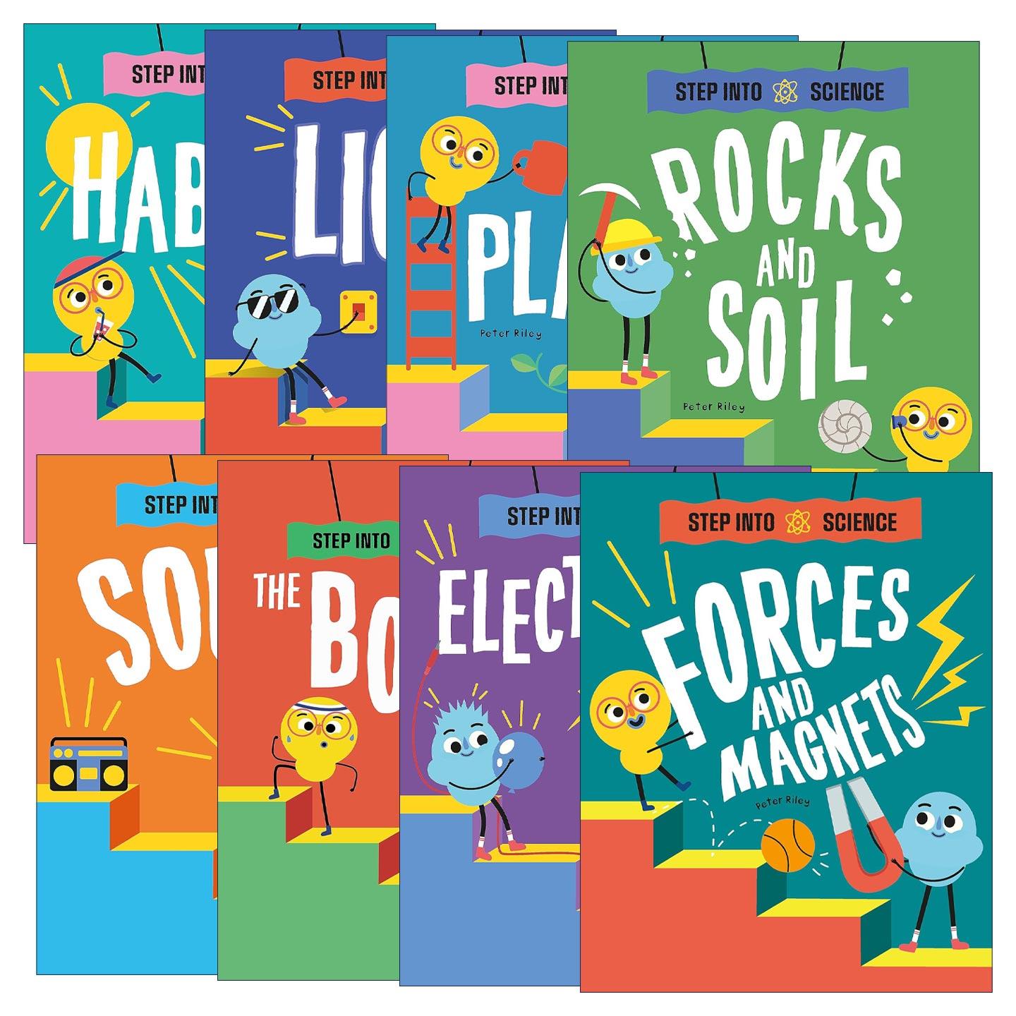 英文原版 Step Into Science 踏进科学系列8册 儿童科普百科绘本 力和磁铁 电学 人体 植物 声音 英文版 进口英语原版书籍