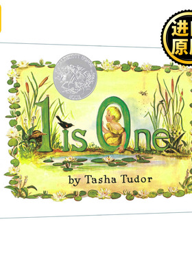 1 IS ONE 一就是一 英文原版 纸板书 凯迪克银奖作品 儿童绘本 全英文版Tasha Tudor 进口原版英语书籍