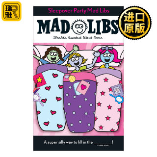 Sleepover Party Mad Libs 过夜派对 疯狂填词游戏 英文原版