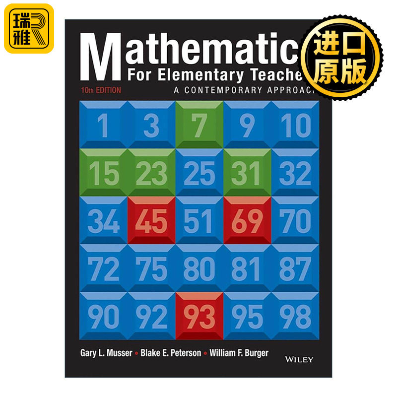 英文原版 Mathematics for Elementary Teachers 小学老师 当代数学运算方法 第10版 精装 英文版 进口英语原版书籍