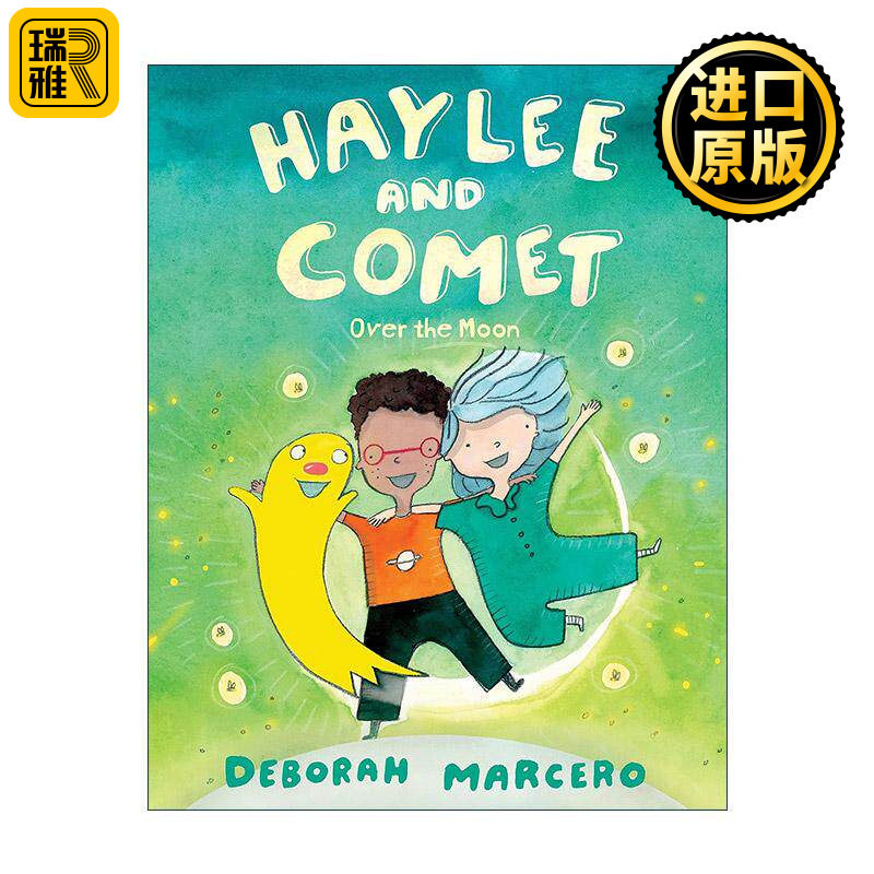 英文原版 Over the Moon 海莉和彗星系列 月亮之上 精装儿童全彩漫画 英文版 进口英语原版书籍