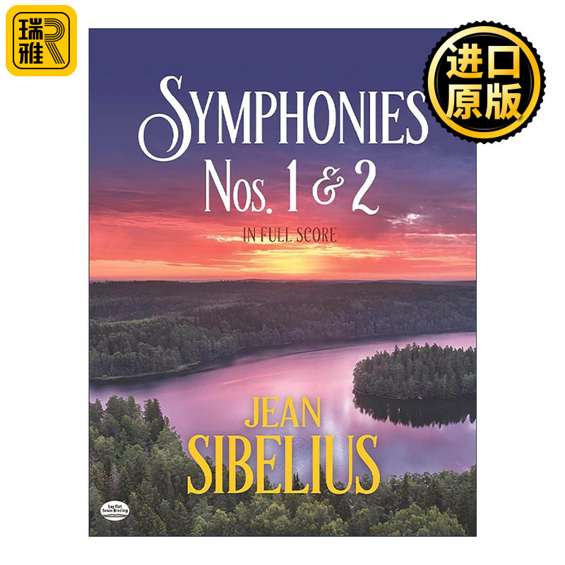 英文原版 Symphonies 1 and 2 in Full Score 让·西贝柳斯一 二交响曲全谱 Jean Sibelius 英文版 进口英语原版书籍