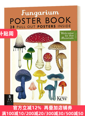 欢迎来到博物馆系列之菌物海报书 英文原版 Fungarium Post Book 英文版 Ester Gaya 全英文版进口原版英语书籍