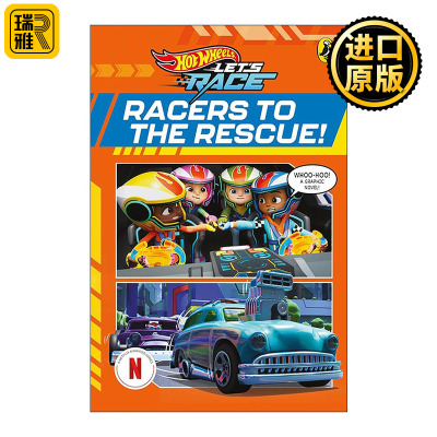 英文原版 Hot Wheels Let’s Race Racers to the Rescue! 风火轮赛车 全速出发 赛车手救援行动 彩色漫画小说 进口英语原版书籍