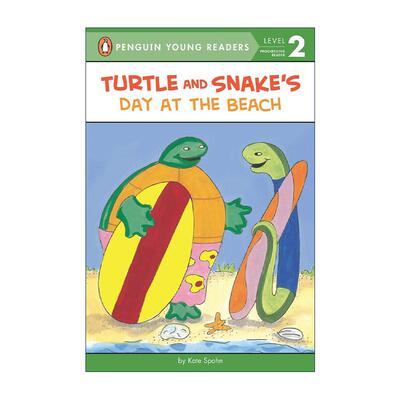 英文原版 Turtle and Snake's Day at the Beach Penguin Young Readers Level 2 沙滩上蛇与海龟的一天 企鹅青少分级阅读2级