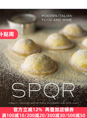 英文原版 SPQR 餐厅食谱 现代意大利美食和葡萄酒 烹饪指南 精装 Shelley Lindgren 英文版 进口英语原版书籍