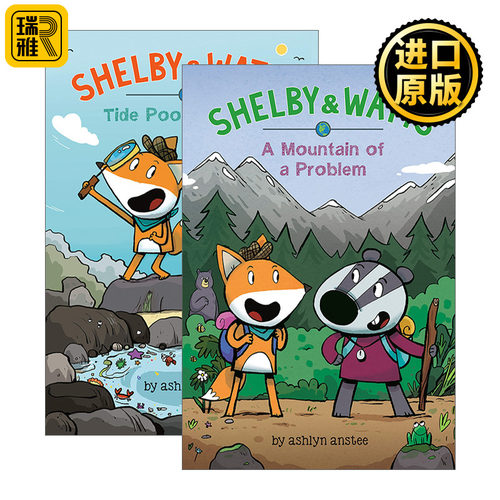 Shelby and Watts 谢尔比和沃茨系列2册 儿童侦探悬疑全彩漫画小说 小学生英文课外读物 精装 Ashlyn Anstee