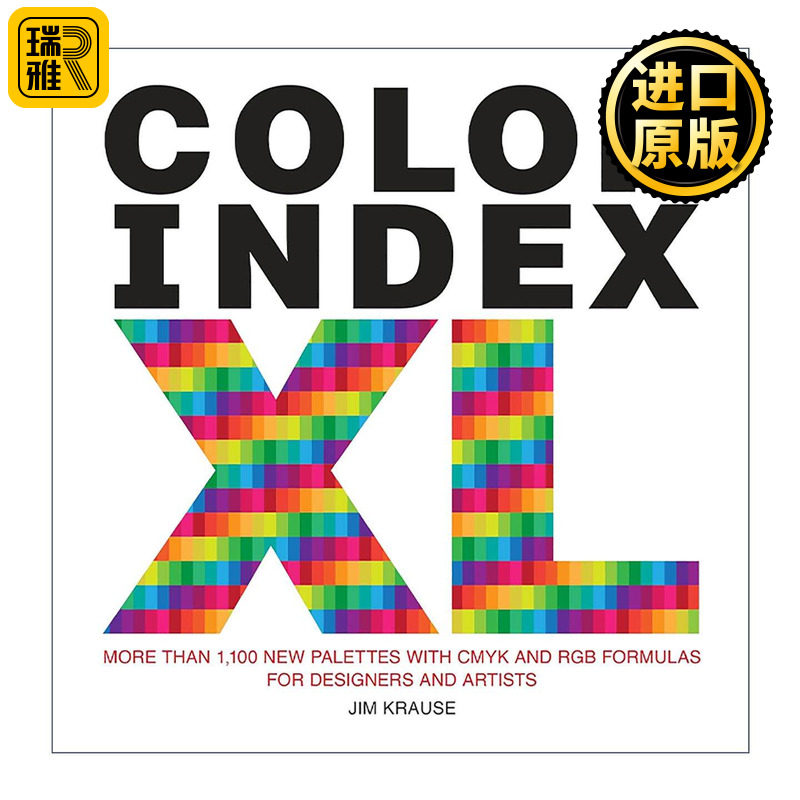 英文原版 Color Index XL 色彩索引XL 超过1000个新调色板 CMYK RGB 设计艺术指南 吉姆·克劳斯 英文版 进口英语原版书籍