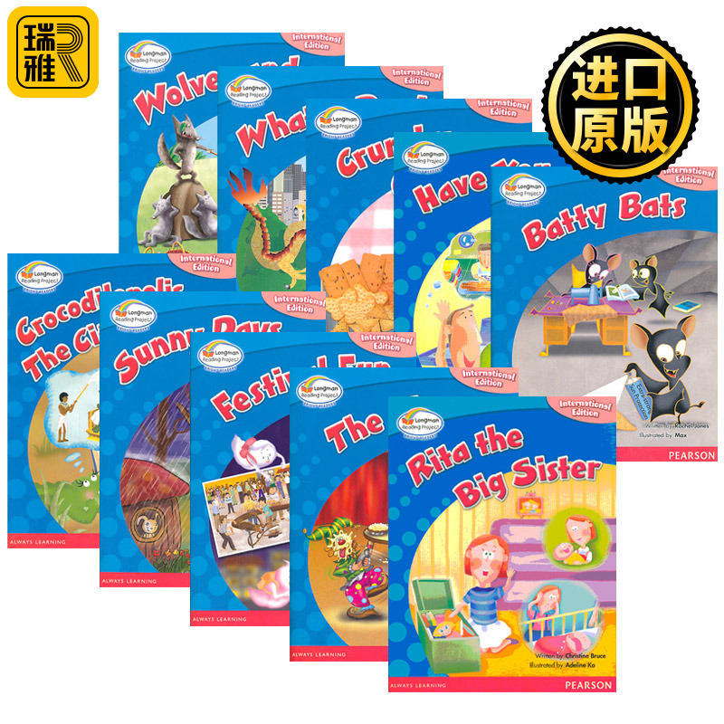 朗文小学英语分级阅读绘本5级10册主题式经典故事 Bright Readers 5英文原版情景学科课外读物儿童词汇学习香港少儿英语教材_虎窝淘