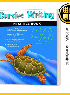 英文原版 Cursive Writing Practice Book 哈考特英语草书书法练习册 英文版 Flash Kids  进口英语原版书籍